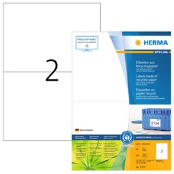 HERMA Etiketten, Recyclingpapier, naturweiß, 210 x 148 mm, 80 Blatt