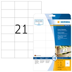 HERMA Power Etiketten, weiß, 70 x 42,3 mm, 25 Blatt