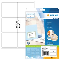 HERMA Adressetiketten, weiß, 99,1 x 93,1 mm, 25 Blatt