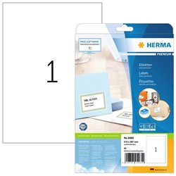 HERMA Universal-Etiketten, weiß, 210 x 297 mm, 25 Blatt