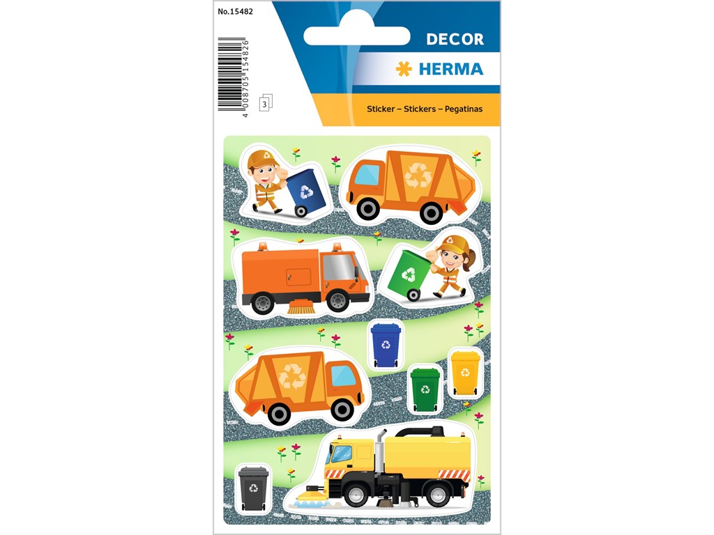 HERMA Sticker DECOR Müllmann aus Papier 3