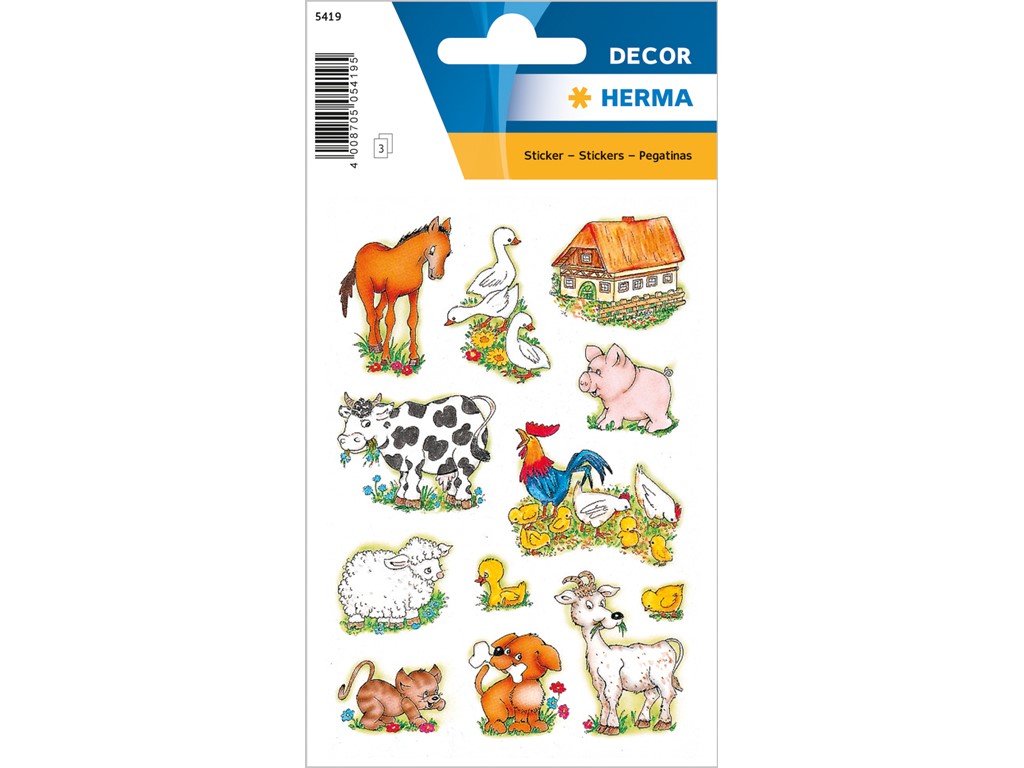EUREKA Fotoaufkleber Bauernhoftiere – 120 Bunte Sticker Für Basteln, Schule & Dekoration