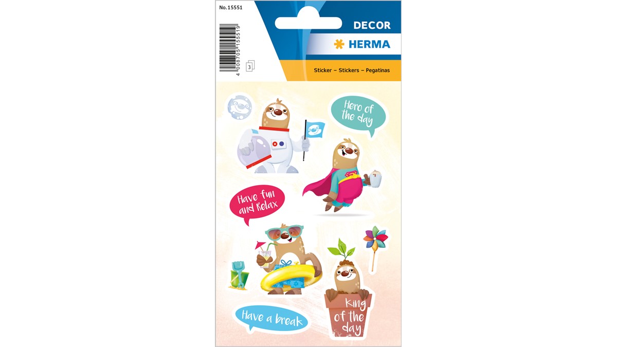 HERMA Sticker DECOR karierte Herzen