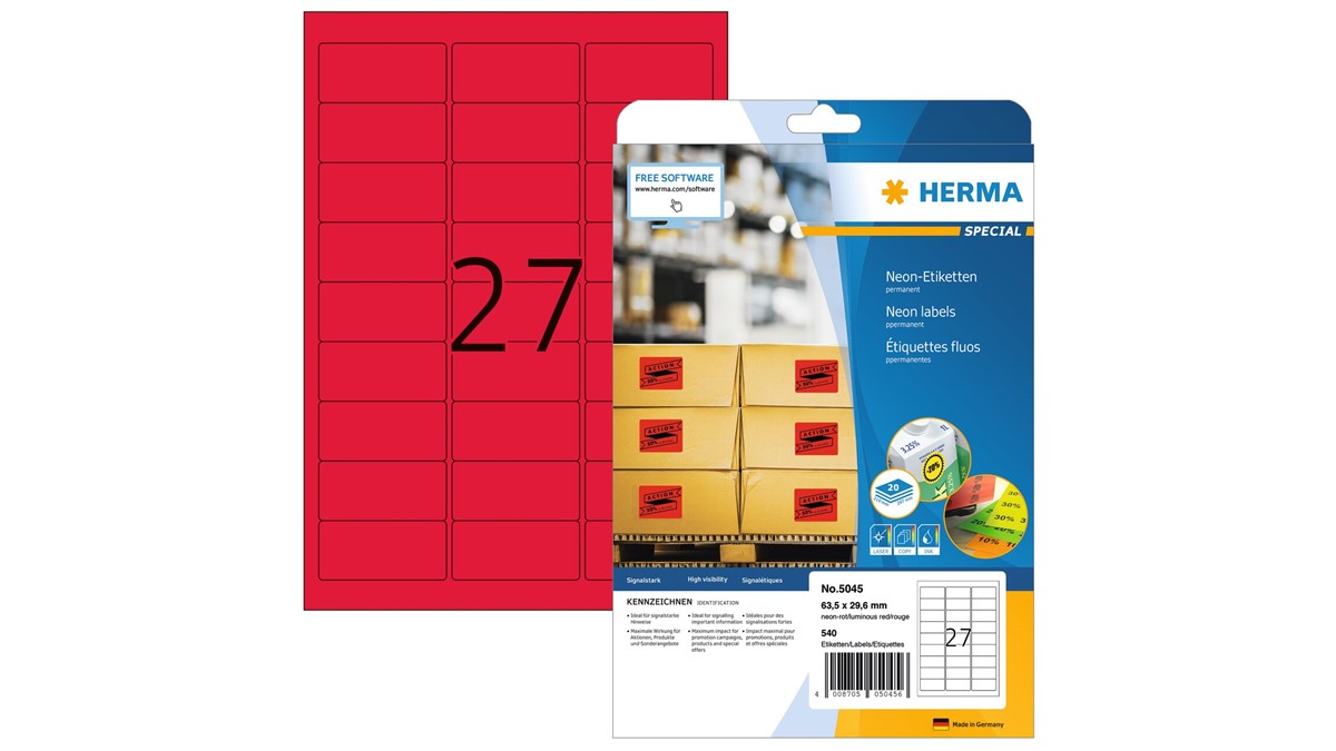 Neolab Étiquettes Avec Bordure Rouge 63x38 Mm - Lot De 200, Autocollantes Amovibles Sans Résidu, Rouleau