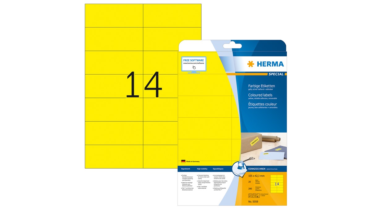 105x HERMA HOME Universal-Etiketten weiß ablösbar Papier Vielzwecketiketten