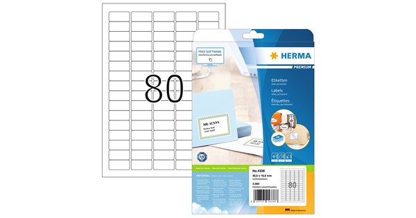 HERMA Universal-Etiketten PREMIUM – 35,6 X 16,9 M Produktbild-Vorschau 3