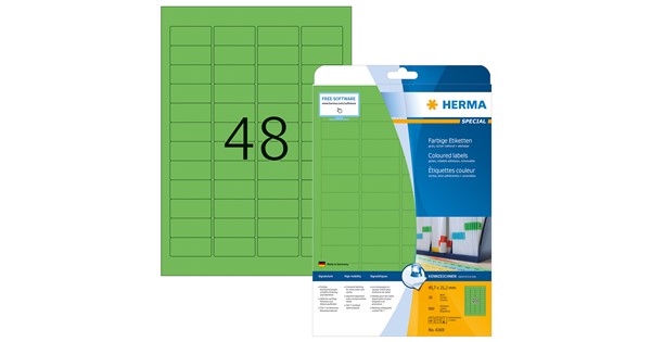 Etichette Adesive Staccabili HERMA - 45,7x21,2 Mm, Bianco, 48 Etichette Per Foglio - Foto 9