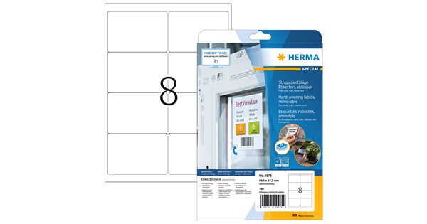 Avery Adresetiketten J8163-25 Klevend A4 Wit 99,1 x 38,1 mm 25 Vellen à