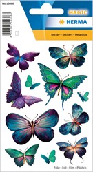 HERMA Magic Sticker Schmetterlinge violet, Folie beglimmert