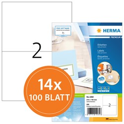 HERMA Universal-Etiketten, weiß, 210 x 148 mm, 1400 Blatt