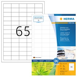 HERMA Etiketten, Recyclingpapier, naturweiß, 38,1 x 21,2 mm, 80 Blatt