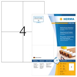 HERMA Etiketten, Papier, weiß, 105 x 148 mm, 80 Blatt