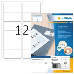 HERMA Etiketten, Papier, weiß, 88,9 x 46,6 mm, 80 Blatt