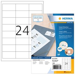 HERMA Etiketten, Papier, weiß, 66 x 33,8 mm, 80 Blatt