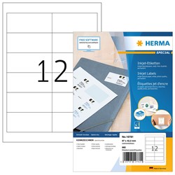 HERMA Etiketten, Papier, weiß, 97 x 42,3 mm, 80 Blatt