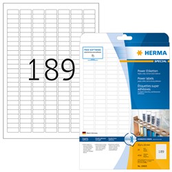 HERMA Power Etiketten, weiß, 25,4 x 10 mm, 25 Blatt