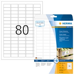 HERMA Power Etiketten, weiß, 35,6 x 16,9 mm, 25 Blatt