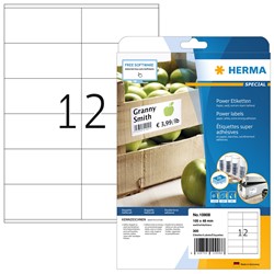 HERMA Power Etiketten, weiß, 105 x 48 mm, 25 Blatt