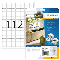 HERMA Power Etiketten, weiß, 25,4 x 16,9 mm, 25 Blatt