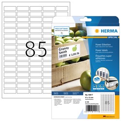 HERMA Power Etiketten, weiß, 37 x 13 mm, 25 Blatt