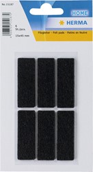 HERMA Filzgleiter, schwarz, 15 x 45 mm, 6 Stück