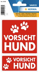 HERMA Hinweisetiketten, "Vorsicht Hund", 2 Stück