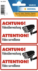 HERMA Hinweisetiketten, "Videoüberwachung", 2 Stück
