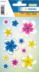 HERMA MAGIC Sticker, Sommerblüten, 3D Flügel Effekt