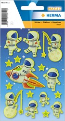 HERMA Magic Sticker, Neonsticker Luca auf dem Mond