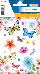HERMA Magic Sticker, Blumenparadies Sticker aus Glitterfolie