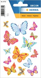 HERMA DECOR Sticker, Schmetterlingszeit mit feinem Glitter