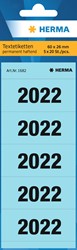 HERMA Jahreszahlenetiketten für Ordner, blau, 2022