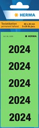 HERMA Jahreszahlenetiketten für Ordner, grün, 2024