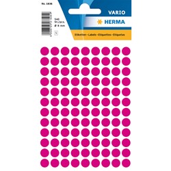 HERMA Vielzwecketiketten, pink, ø 8 mm, 540 Etiketten