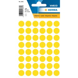 HERMA Vielzwecketiketten, gelb, ø 13 mm, 240 Etiketten