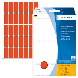 HERMA Vielzwecketiketten, rot, 12 x 30 mm, 1120 Etiketten