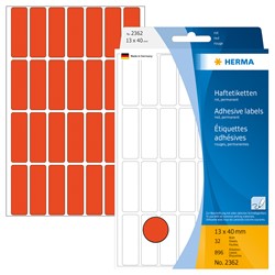 HERMA Vielzwecketiketten, rot, 13 x 40 mm, 896 Etiketten