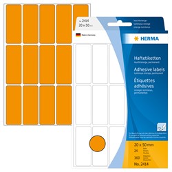 HERMA Vielzwecketiketten, leuchtorange, 20 x 50 mm, 360 Etiketten