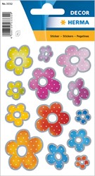 HERMA Decor Sticker, Blumen, Silberprägung