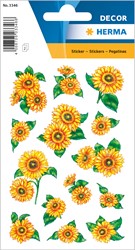 HERMA Decor Sticker, Sonnenblumen, beglimmert