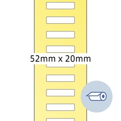 HERMA Rollenetiketten, weiß, 52 x 20 mm, 5000 Stück