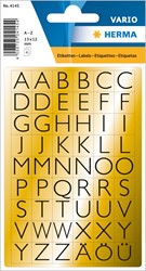 HERMA Buchstaben Etiketten, gold, 13x12 mm, 4 Blatt