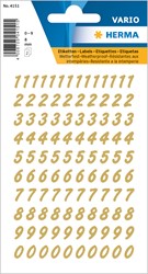 HERMA Zahlen Etiketten, gold/transparent, 8 mm, 2 Blatt
