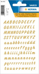 HERMA Buchstaben Etiketten, gold/transparent, 8 mm, 2 Blatt