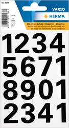 HERMA Zahlen Etiketten, schwarz, 25 mm, 1 Blatt