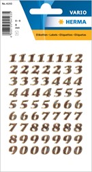 HERMA Zahlen Etiketten, gold, 8 mm, 1 Blatt