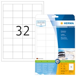 HERMA Universal-Etiketten, weiß, 48,3 x 33,8 mm, 25 Blatt