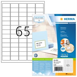 HERMA Adressetiketten, weiß, 38,1x21,2 mm, 100 Blatt