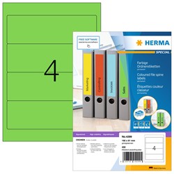 HERMA Ordner-Etiketten, grün, 192 x 61 mm, 100 Blatt