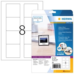 HERMA Disketten-Etiketten, weiß, 70 x 67,7 mm, 25 Blatt